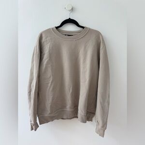 Zara Tan Crewneck Sweater Soft and Versatile